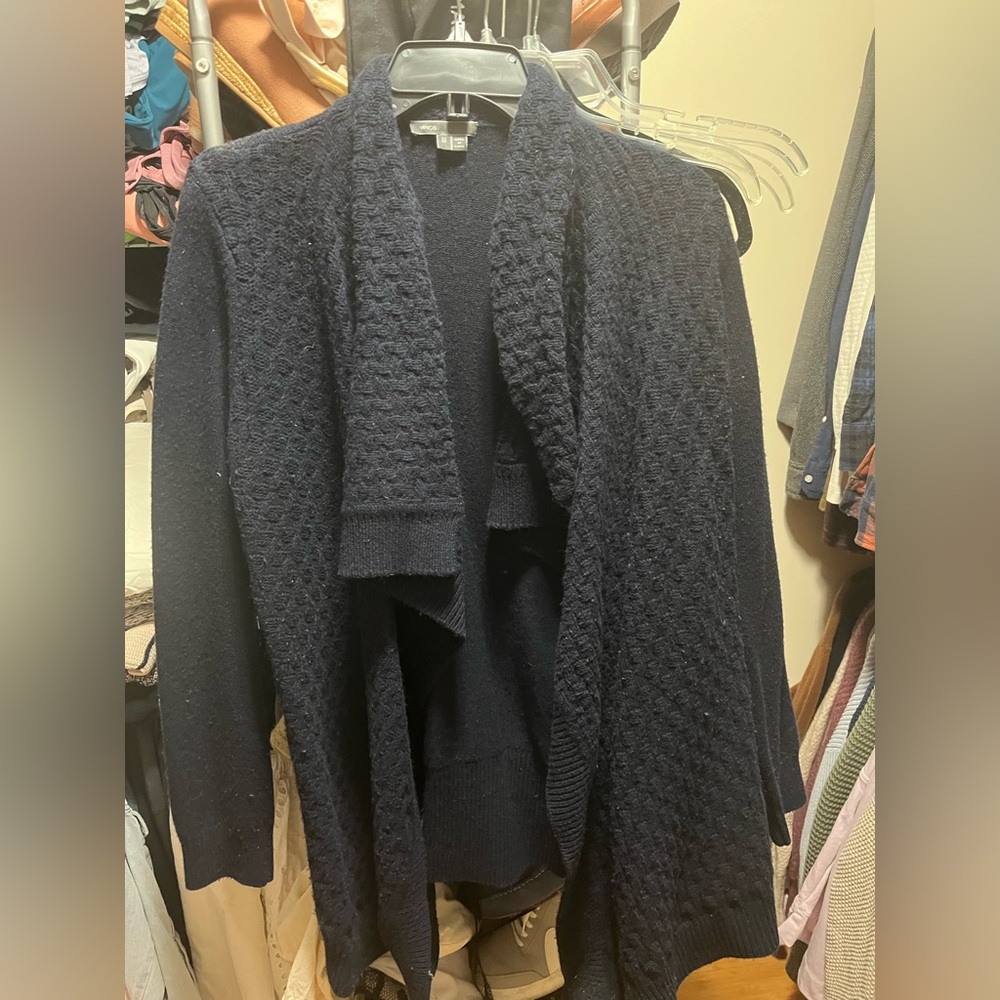 Vince Navy Open Front Cardigan